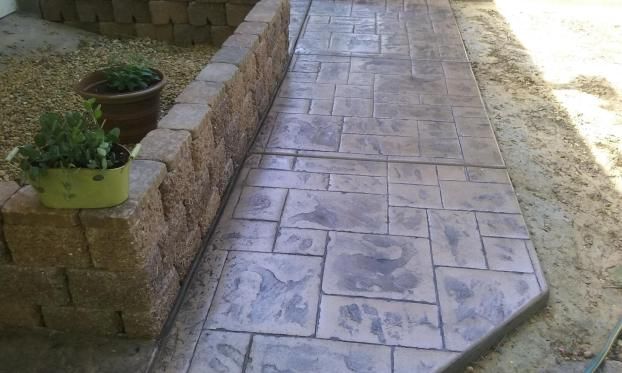 A recent concrete contractor job in the  area